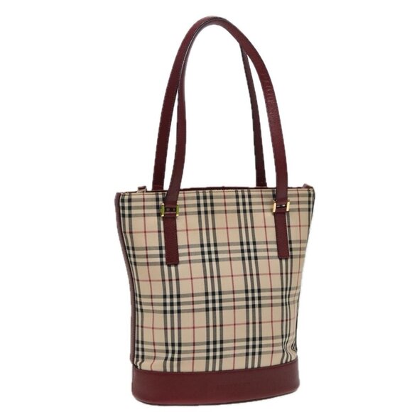 BURBERRY Nova Check Tote Bag Canvas Beige Auth - Picture 7 of 16